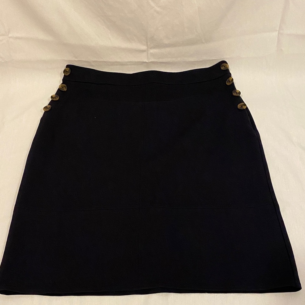 Liz Claiborne Dark Blue Mini Skirt with Button Details